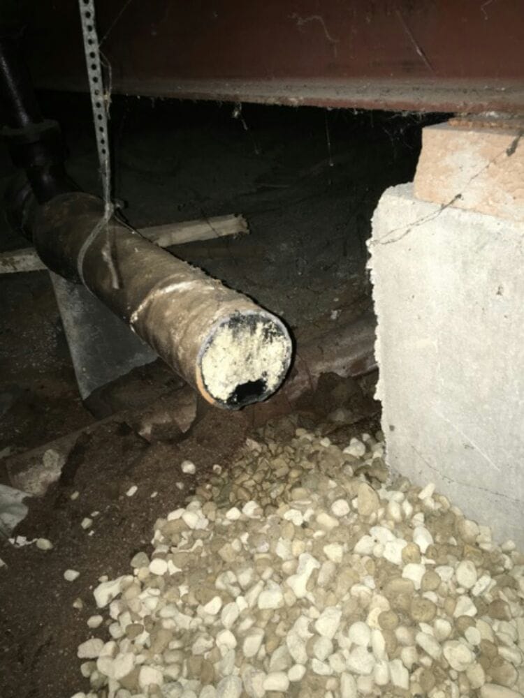 Pipe clogged up with grease